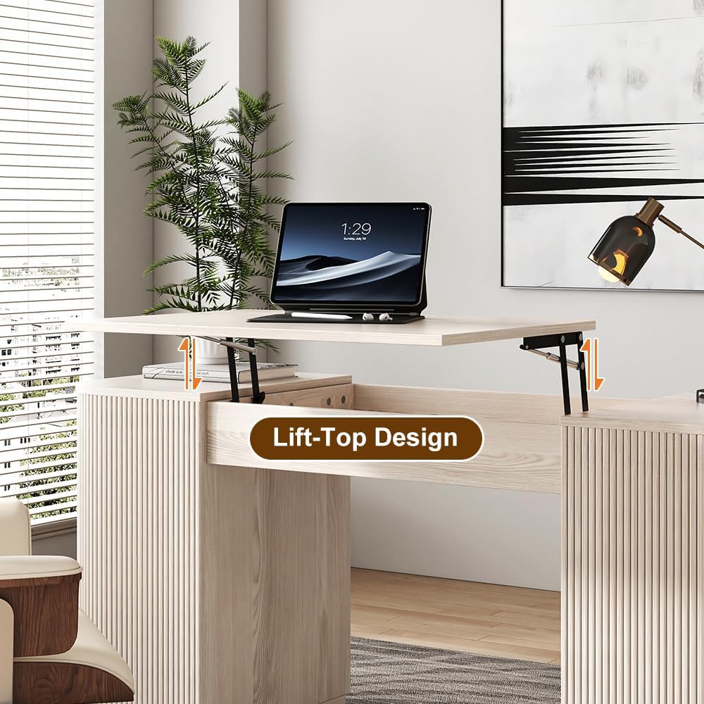 Lift-Top Coffee Table 🛋️ Multi-Functional Storage & Workstation for Modern Living