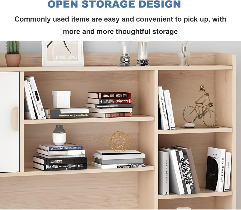 Modern Bookshelf Writing Desk 📝 Space-Saving Workstation for Home & Office
