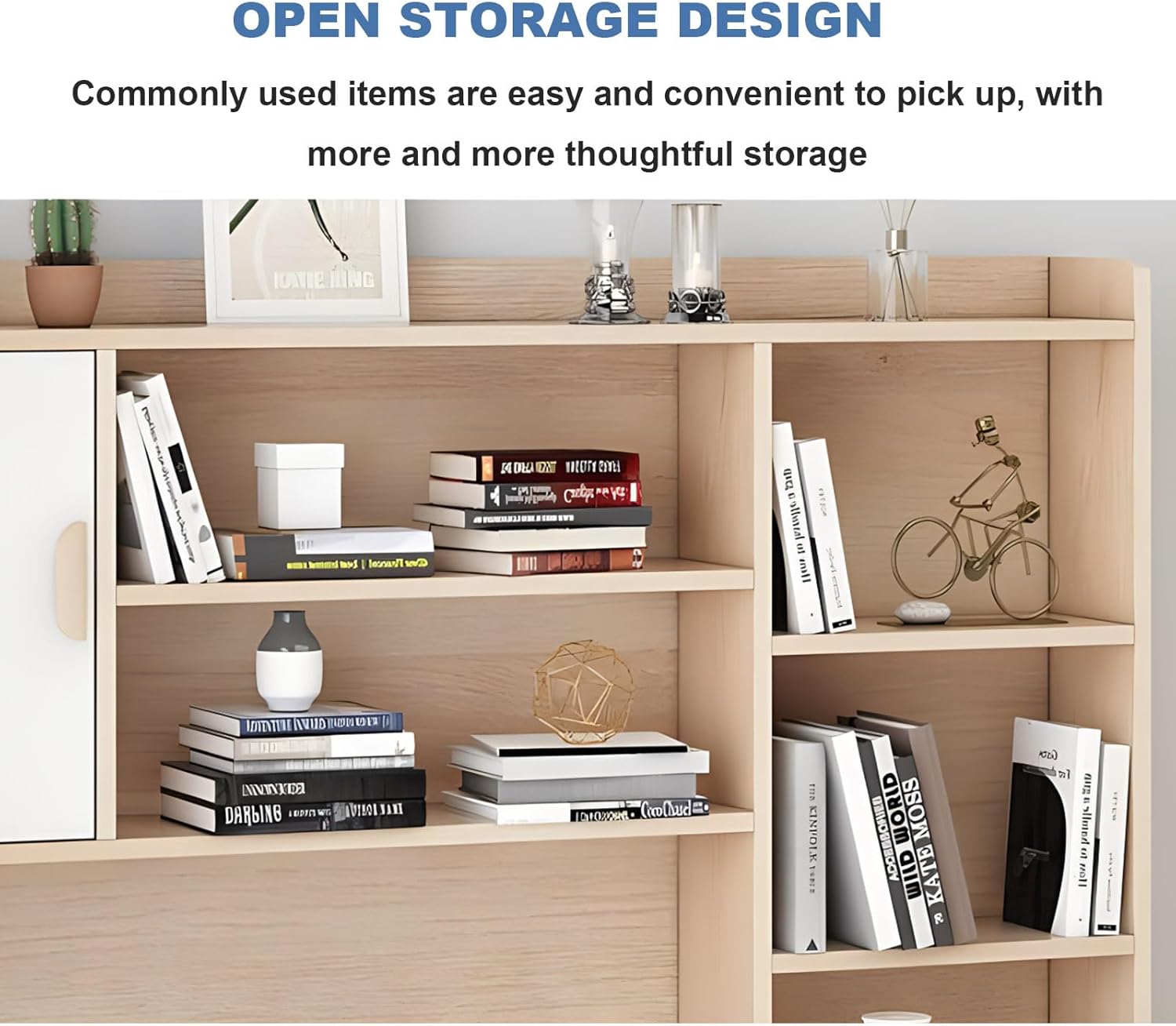 Modern Bookshelf Writing Desk 📝 Space-Saving Workstation for Home & Office