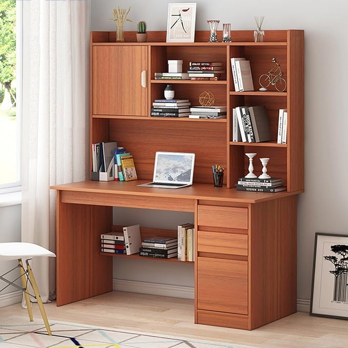 Modern Bookshelf Writing Desk 📝 Space-Saving Workstation for Home & Office
