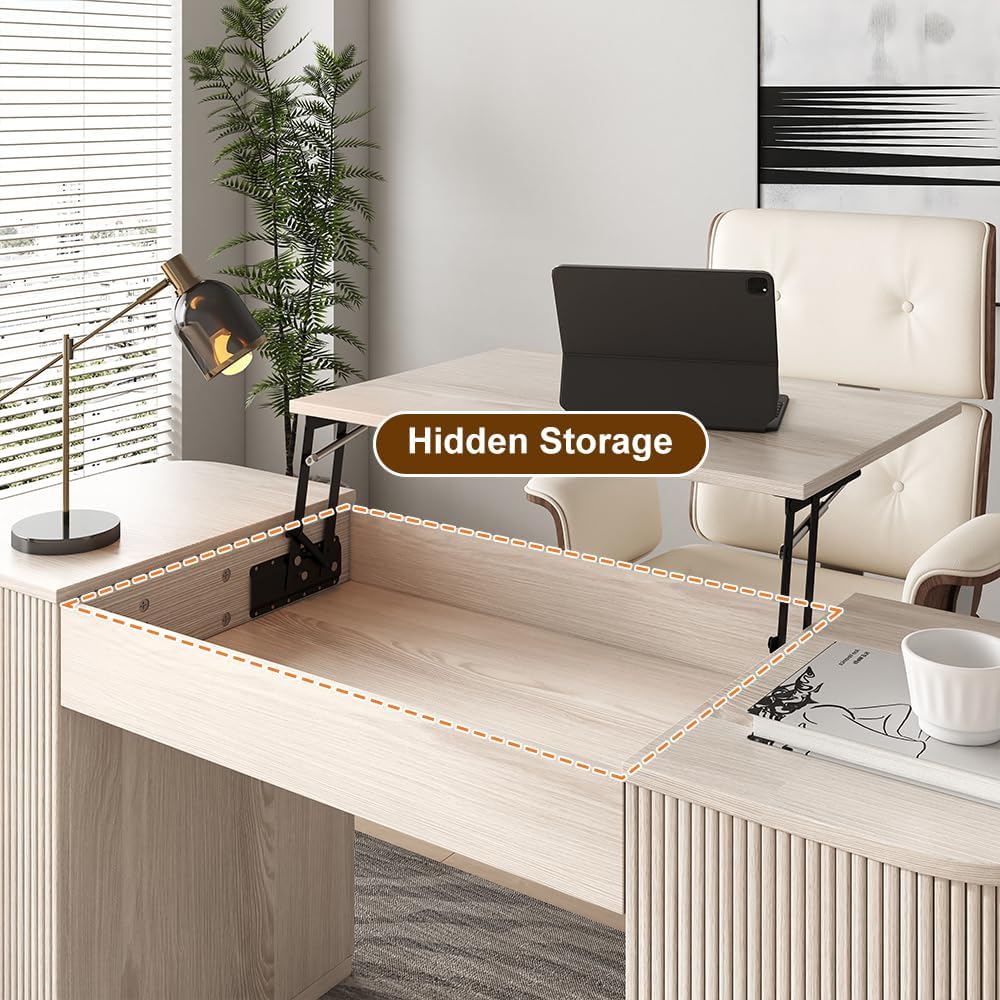 Lift-Top Coffee Table 🛋️ Multi-Functional Storage & Workstation for Modern Living
