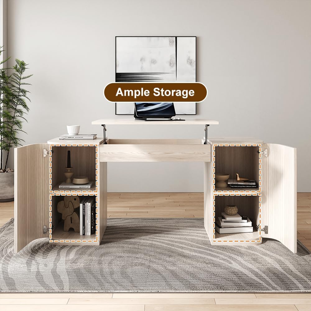 Lift-Top Coffee Table 🛋️ Multi-Functional Storage & Workstation for Modern Living