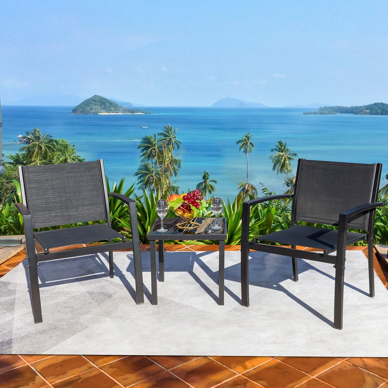 Outdoor 4-Piece Patio Conversation Set 🌿 Stylish & Comfortable Garden Furniture for Backyard & Deck ✨
